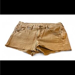 Madewell Tan acid wash denim Shorts
